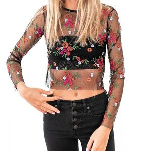 Urban Outfitters Embroidered Blouse